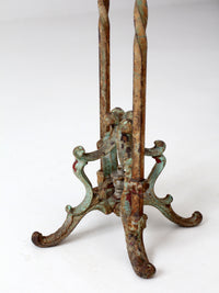 antique Victorian iron plant stand