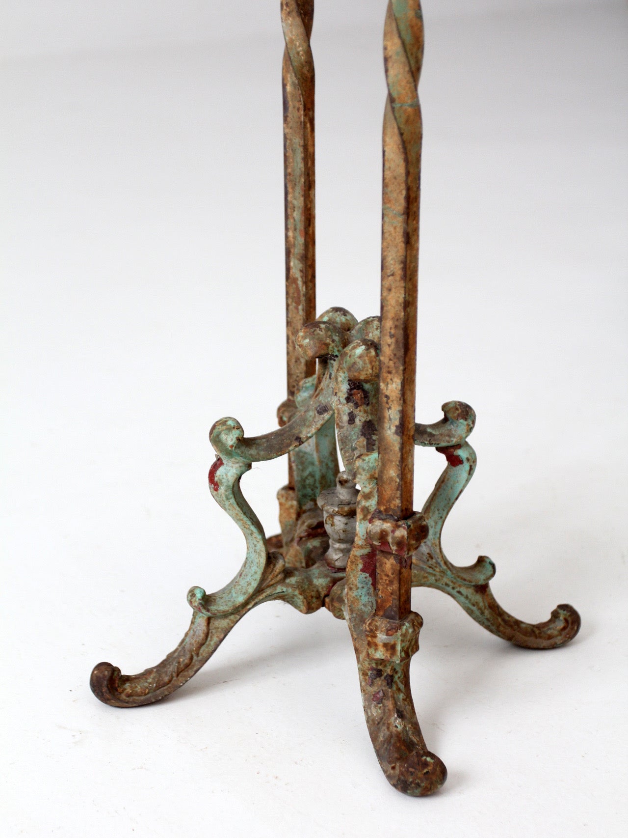 antique Victorian iron plant stand