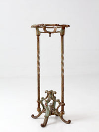 antique Victorian iron plant stand