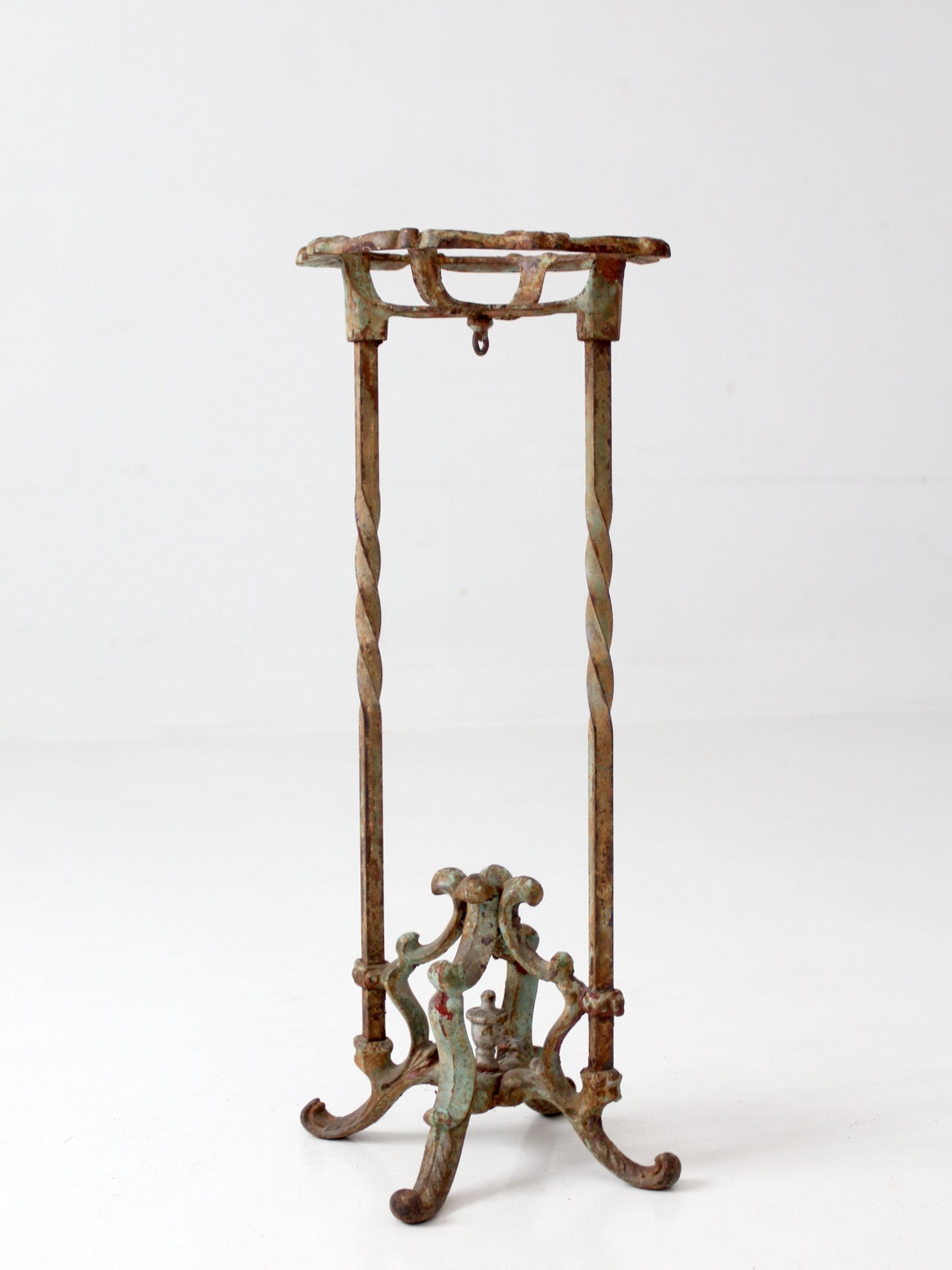 antique Victorian iron plant stand