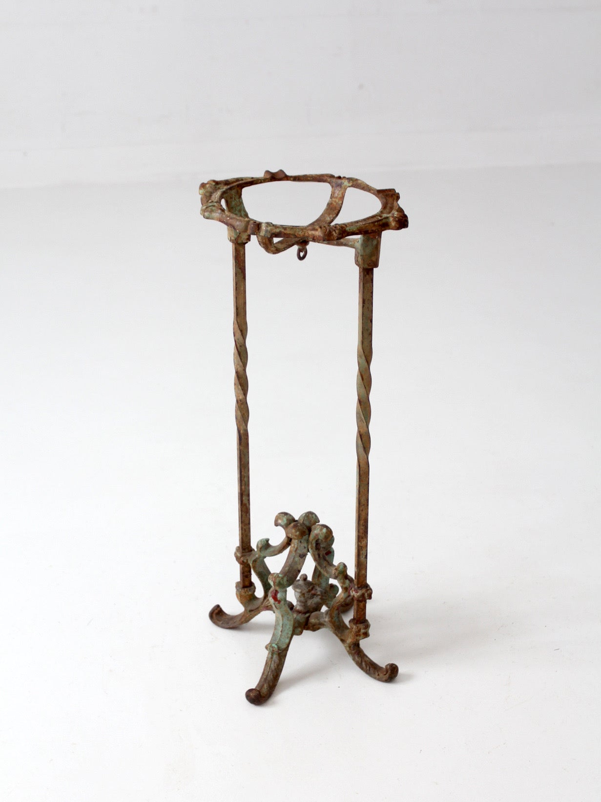 antique Victorian iron plant stand