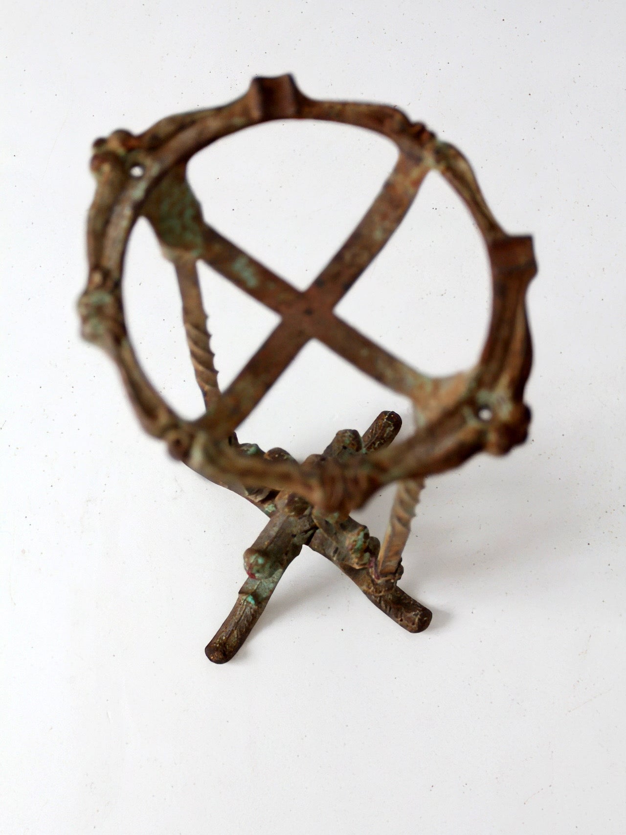 antique Victorian iron plant stand