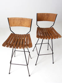 pair mid-century Arthur Umanoff style bar stools