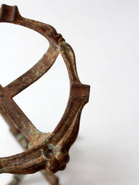 antique Victorian iron plant stand