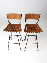 pair mid-century Arthur Umanoff style bar stools