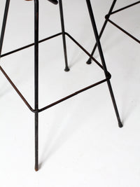 pair mid-century Arthur Umanoff style bar stools