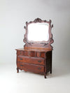 antique Victorian dresser with mirror
