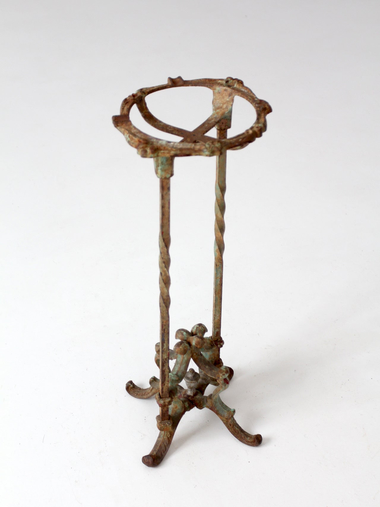antique Victorian iron plant stand