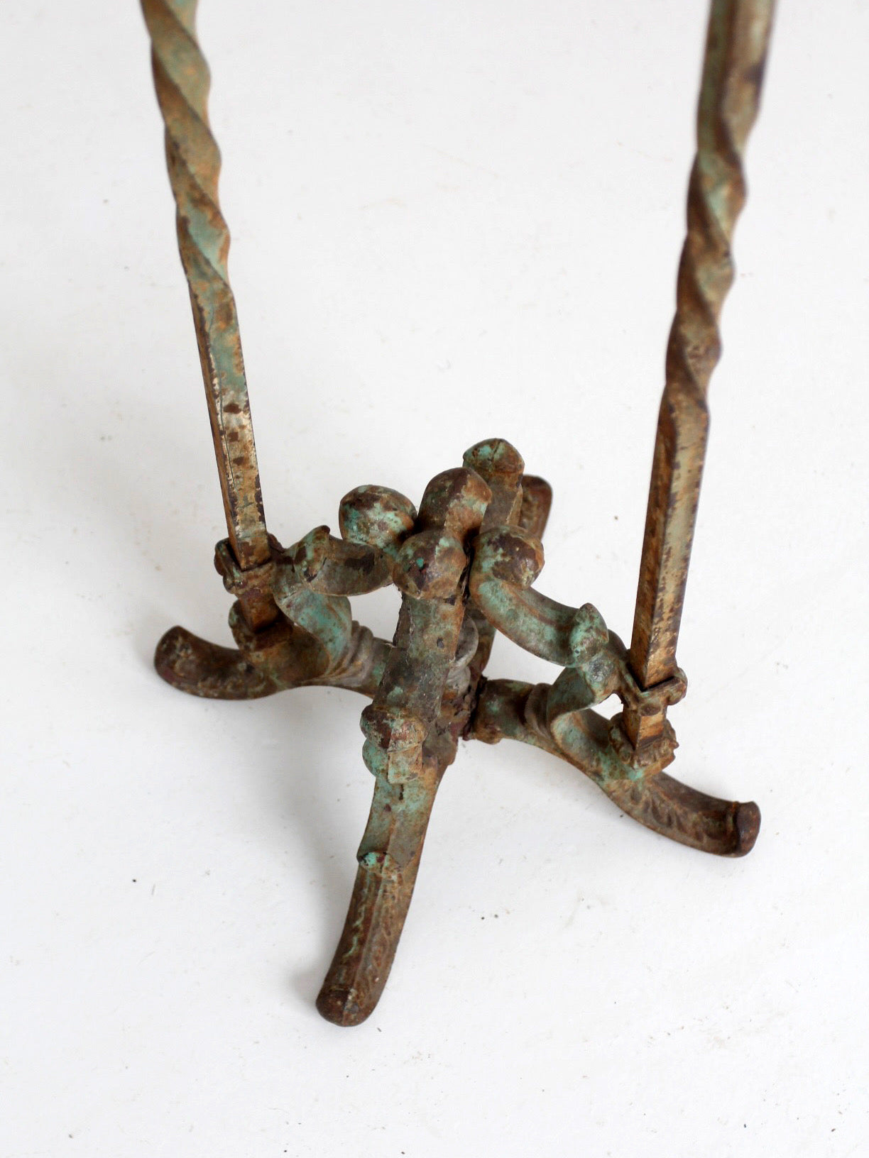 antique Victorian iron plant stand