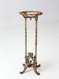 antique Victorian iron plant stand