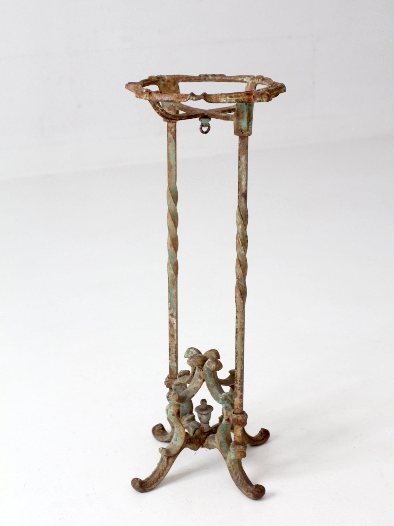 antique Victorian iron plant stand