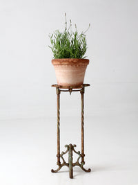 antique Victorian iron plant stand