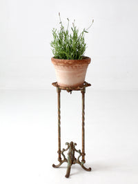 antique Victorian iron plant stand