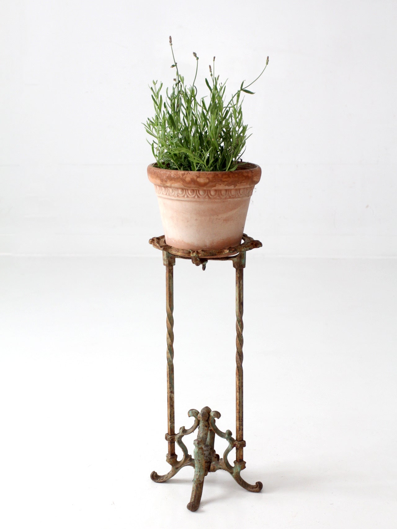 antique Victorian iron plant stand