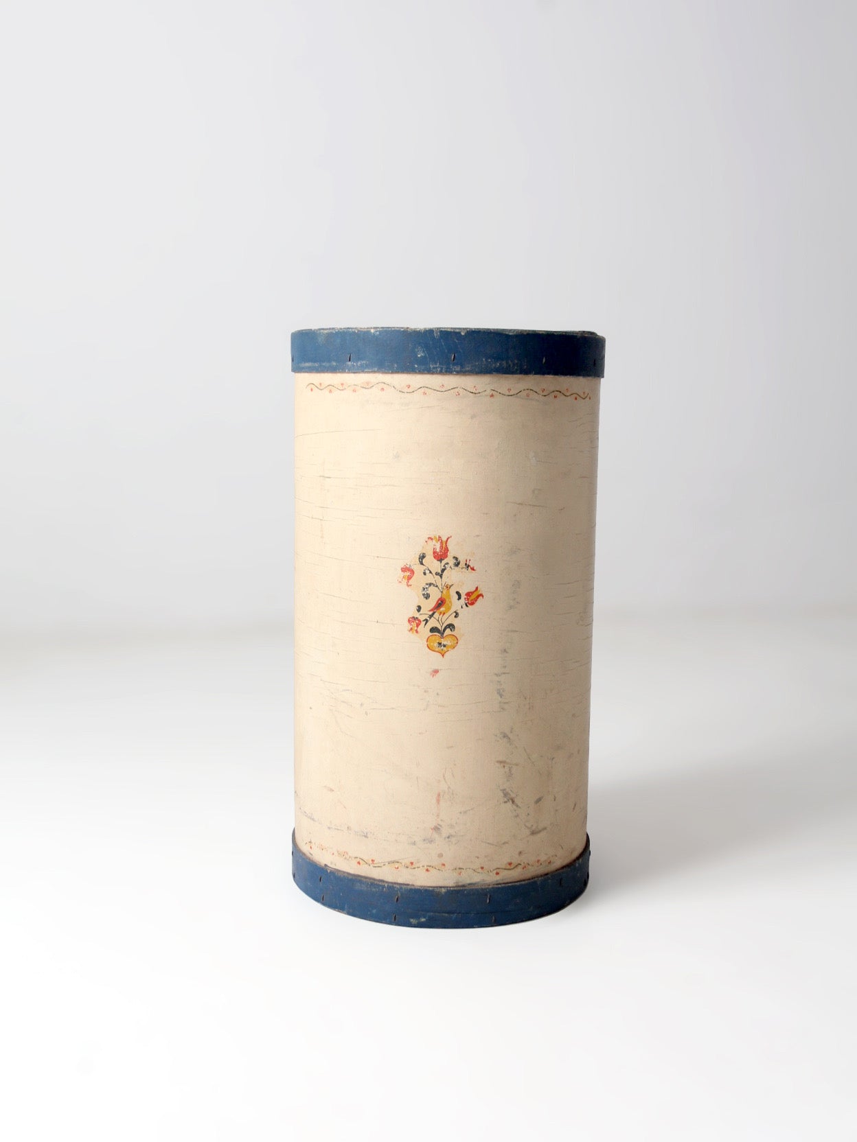 antique Scandinavian painted bentwood pantry box