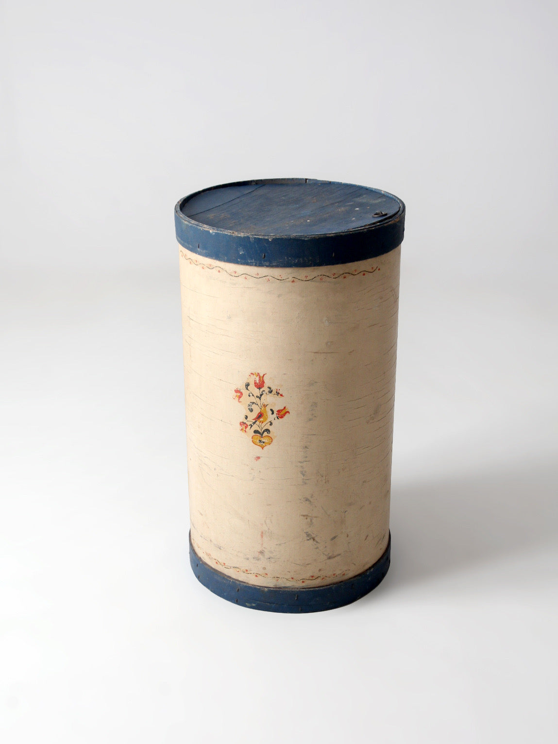 antique Scandinavian painted bentwood pantry box
