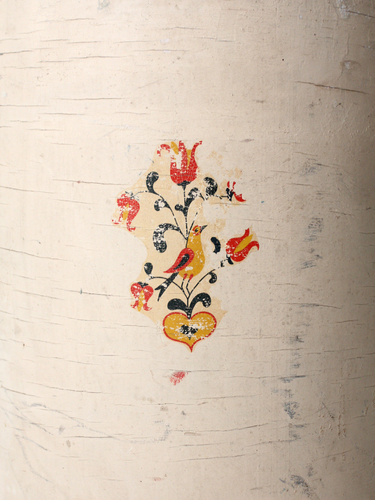 antique Scandinavian painted bentwood pantry box