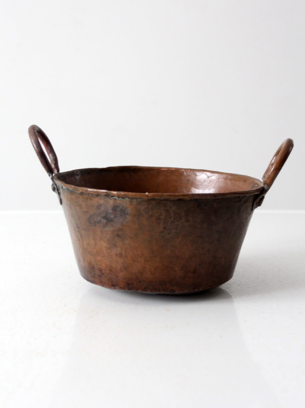 antique hammered copper kettle pot