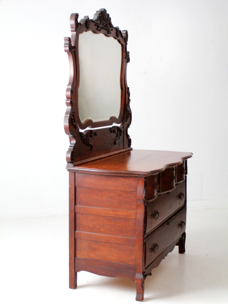 antique Victorian dresser with mirror