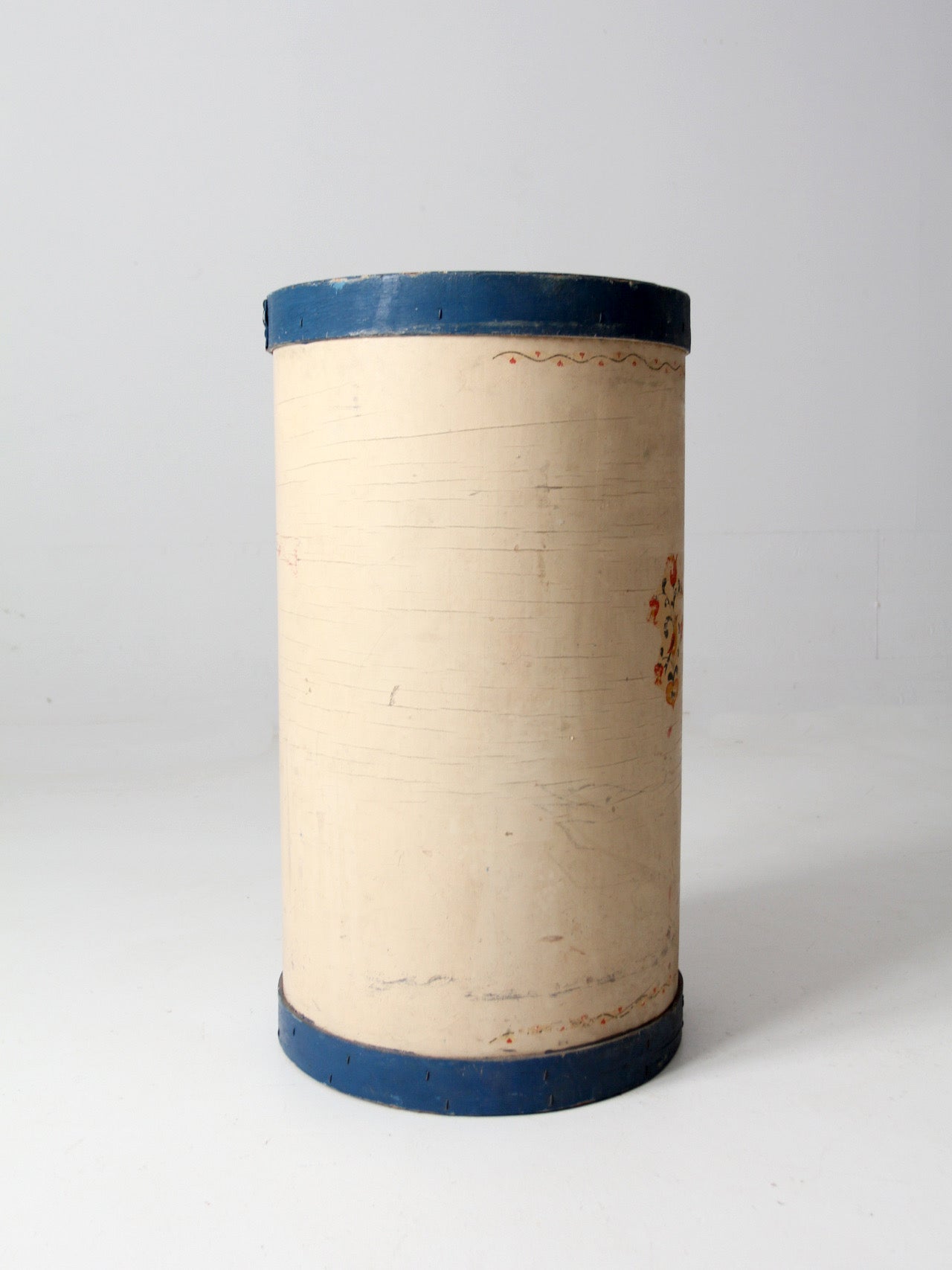 antique Scandinavian painted bentwood pantry box