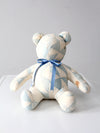 vintage handmade patchwork teddy bear