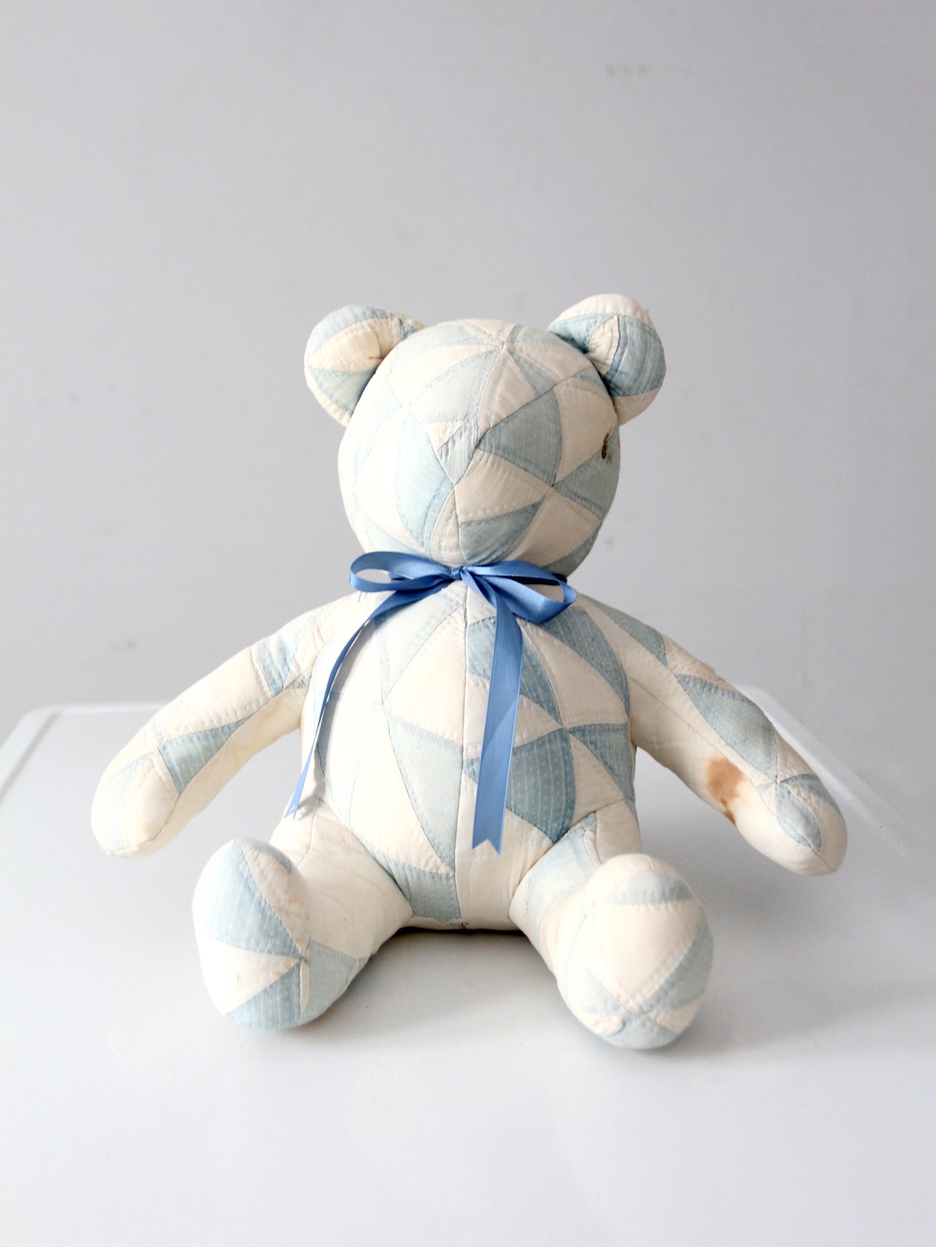 vintage handmade patchwork teddy bear