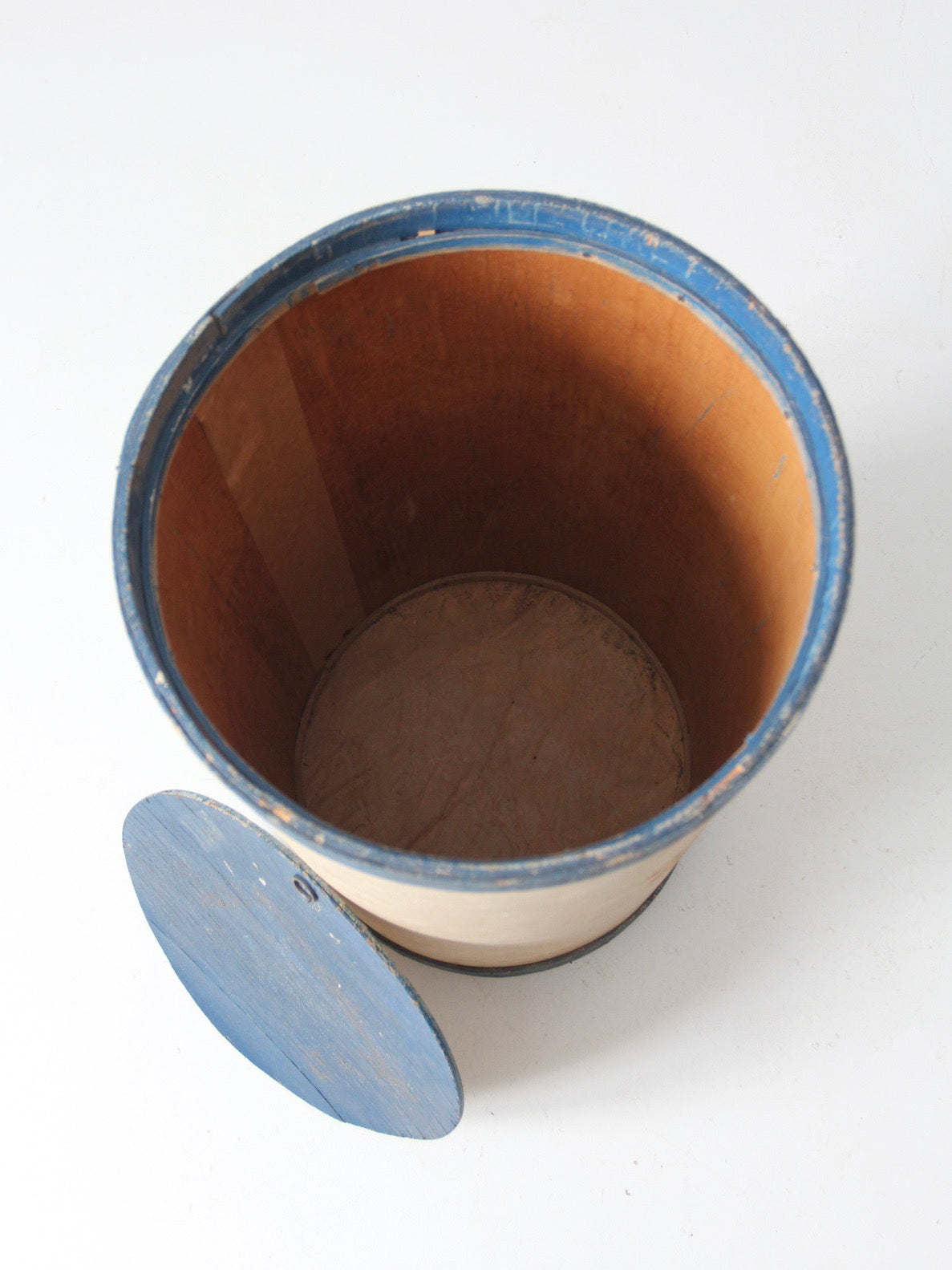 antique Scandinavian painted bentwood pantry box