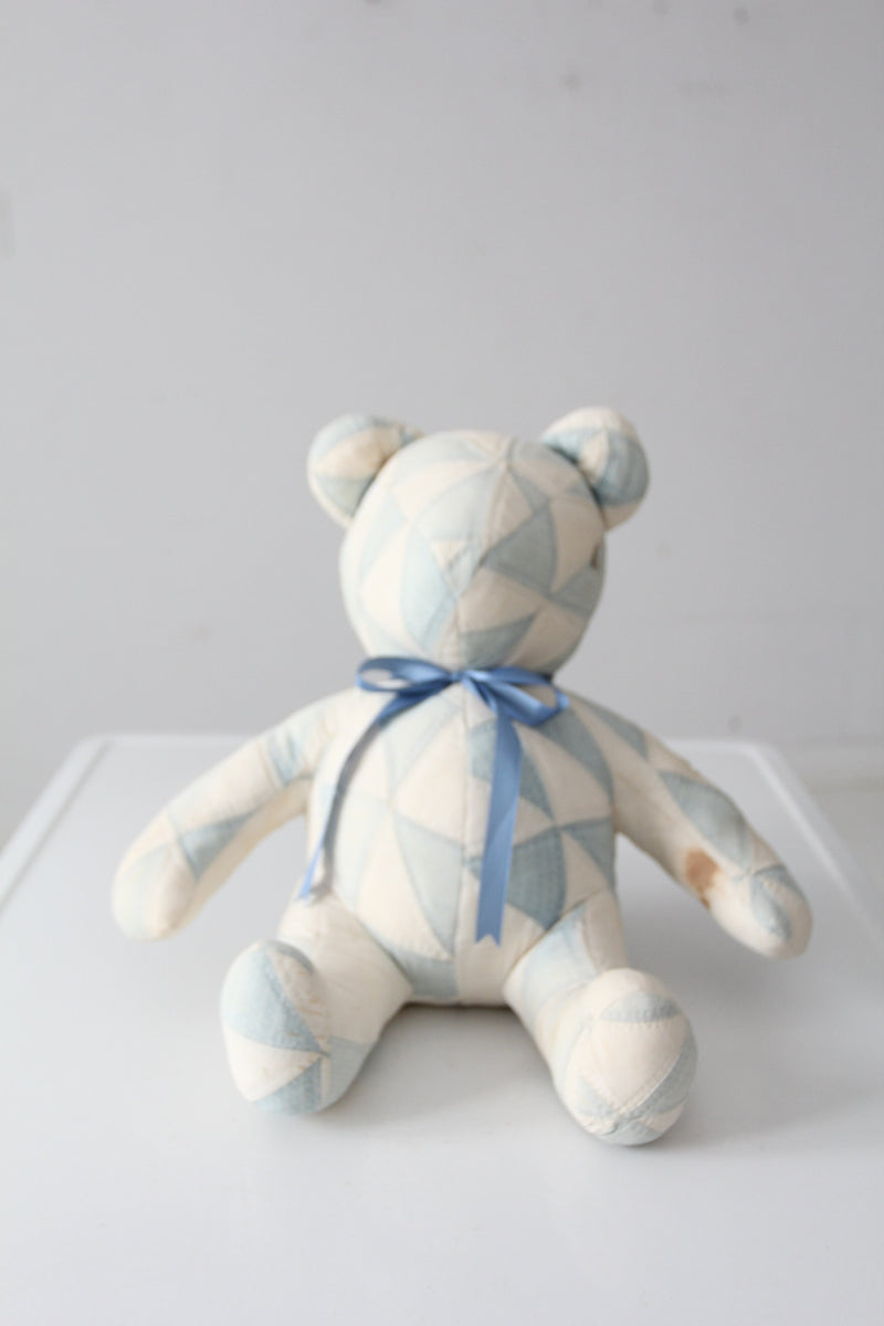 vintage handmade patchwork teddy bear