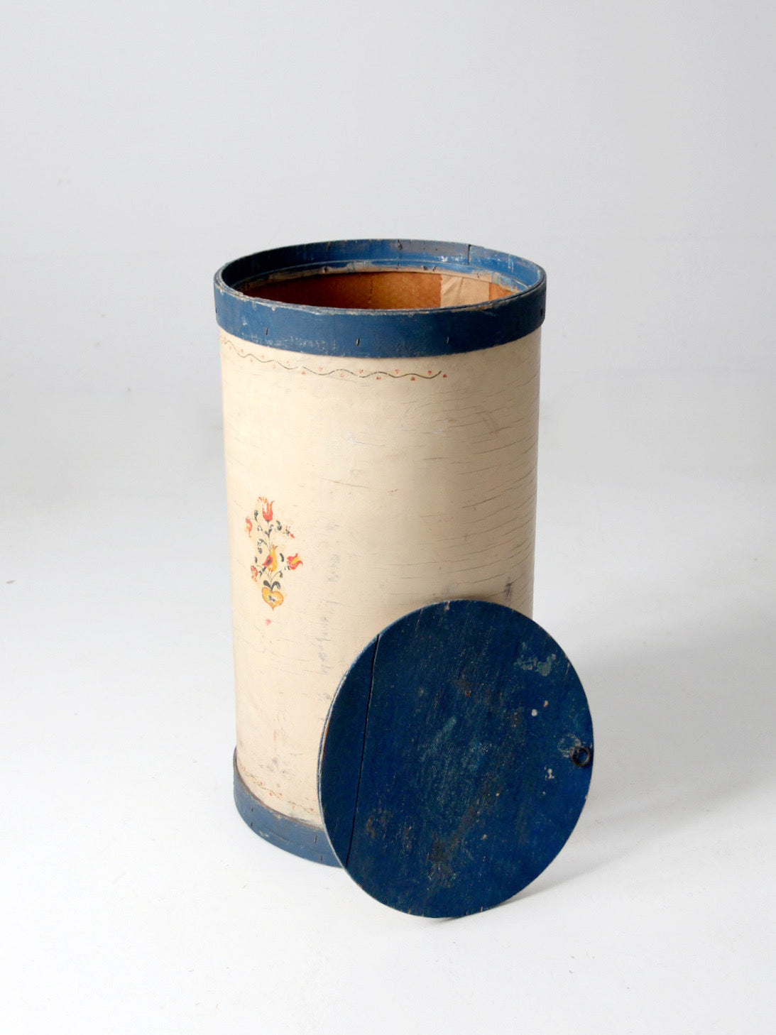 antique Scandinavian painted bentwood pantry box