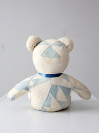 vintage handmade patchwork teddy bear