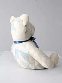 vintage handmade patchwork teddy bear