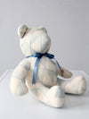 vintage handmade patchwork teddy bear