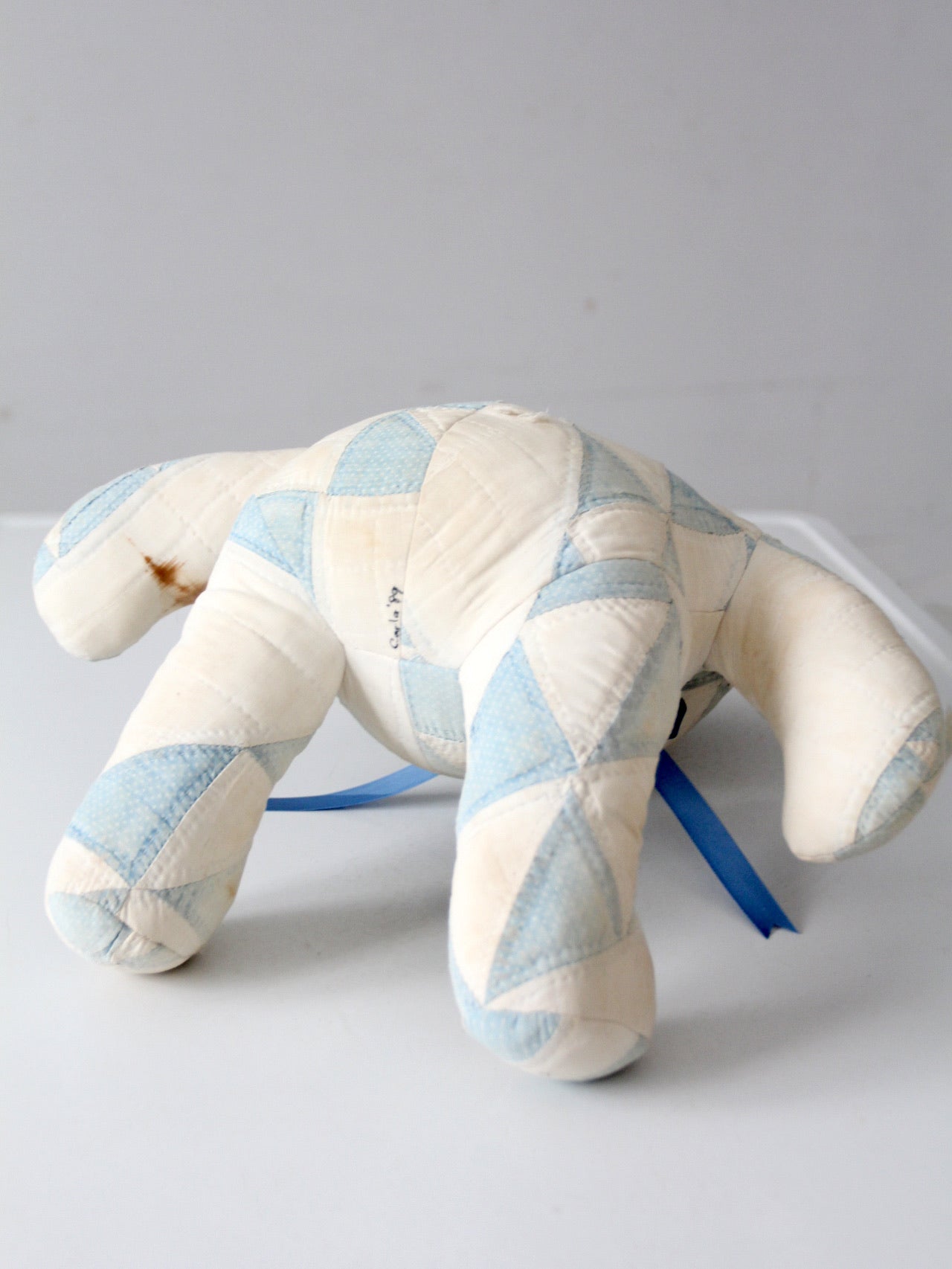 vintage handmade patchwork teddy bear