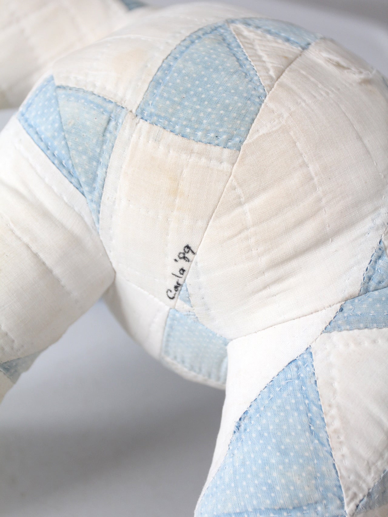 vintage handmade patchwork teddy bear