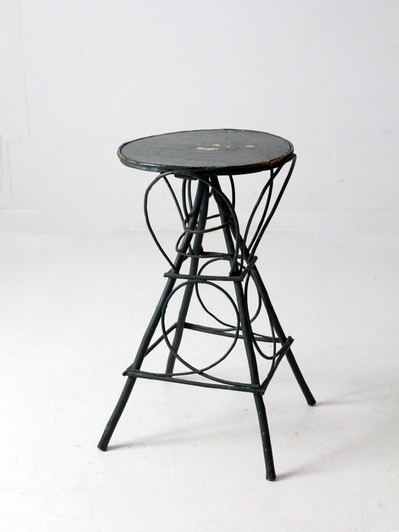 antique painted Andirondack twig table