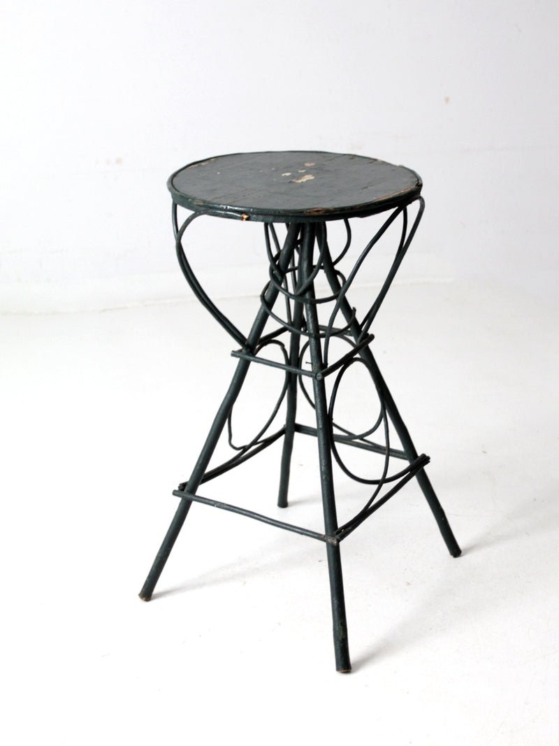 antique painted Andirondack twig table