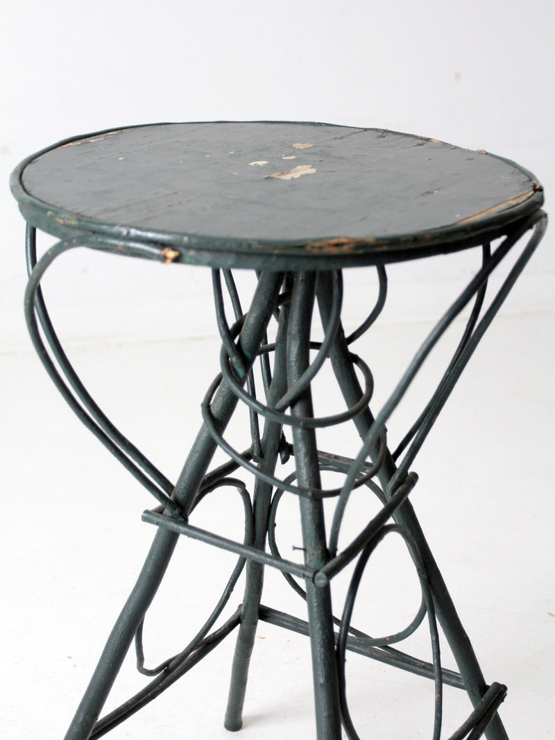 antique painted Andirondack twig table