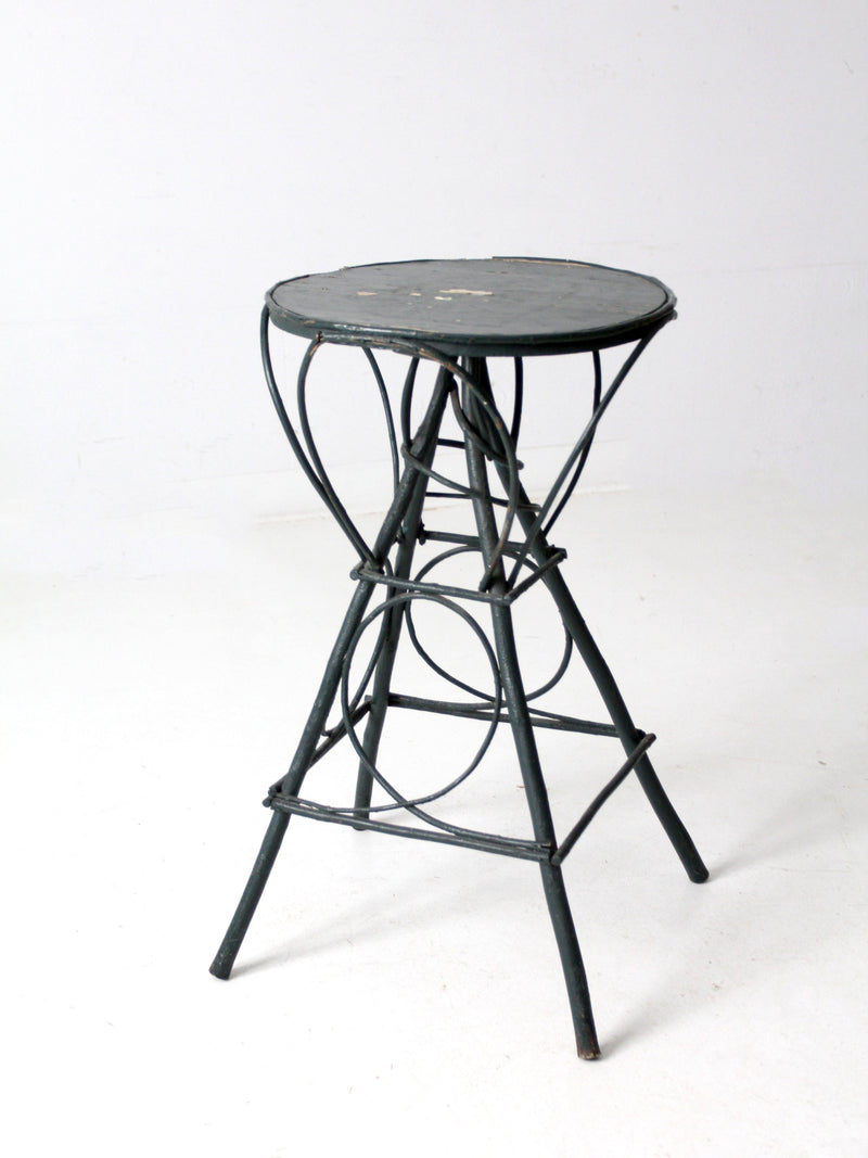 antique painted Andirondack twig table