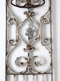 vintage Spanish Revival wrought iron wall planter sconce