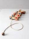 mid-century wooden pull toy