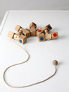 mid-century wooden pull toy
