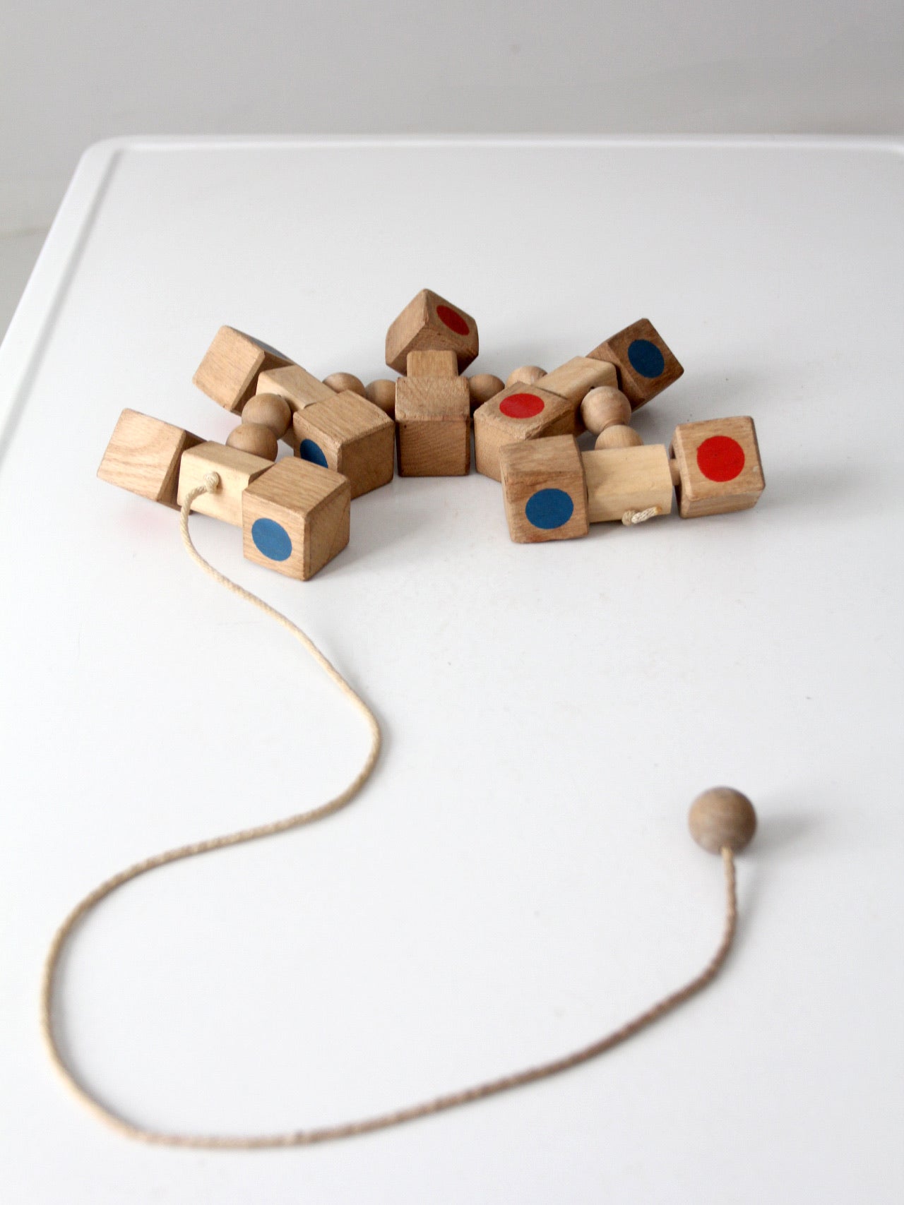 mid-century wooden pull toy
