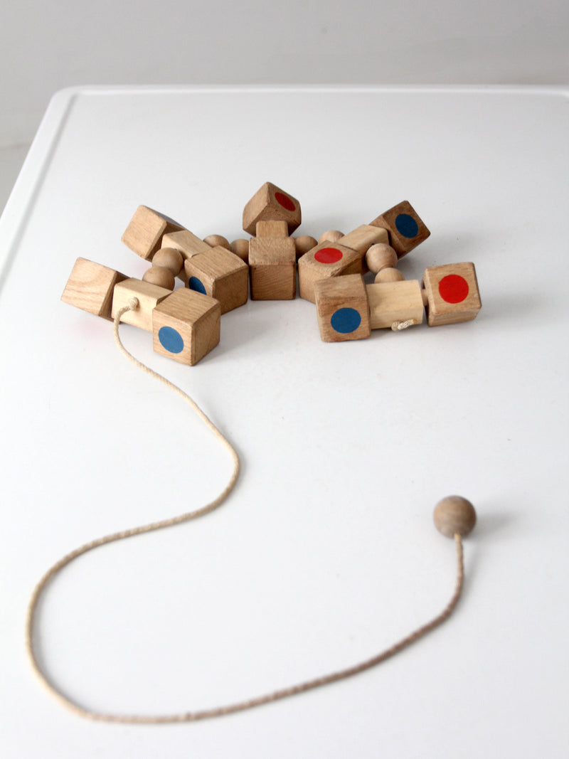 mid-century wooden pull toy