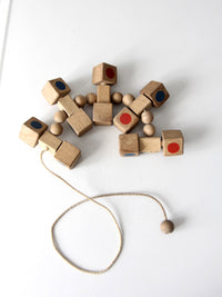 mid-century wooden pull toy