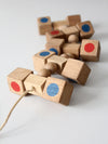 mid-century wooden pull toy