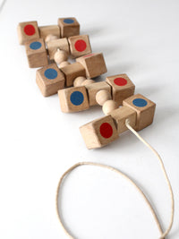 mid-century wooden pull toy