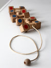 mid-century wooden pull toy