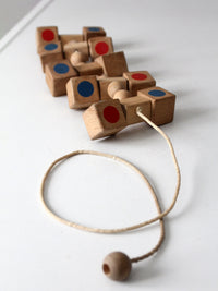 mid-century wooden pull toy