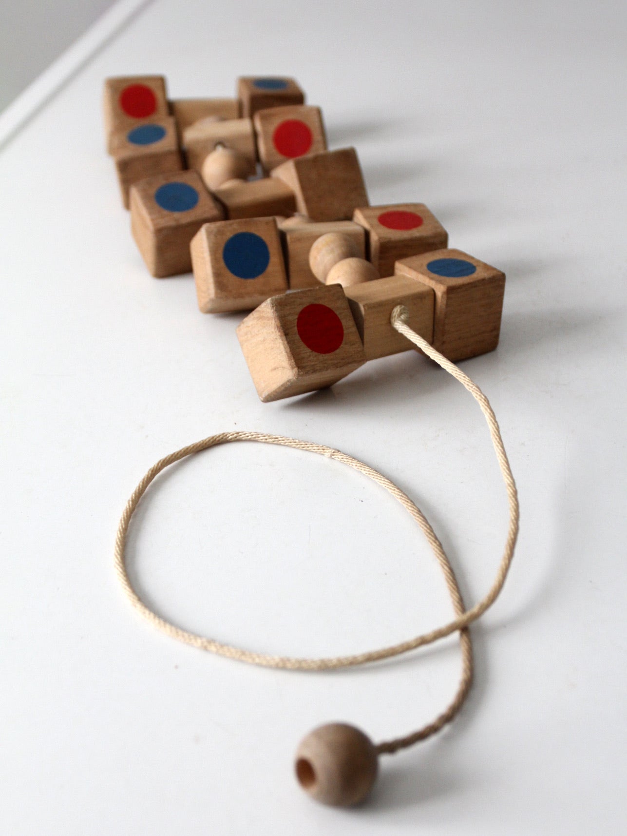 mid-century wooden pull toy