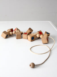 mid-century wooden pull toy